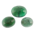 Green Emerald – 16.47 Carats (Ratti-18.19) Panna ~ 3 Pcs Seller Pack